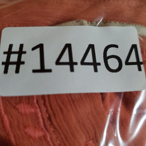 Soft Surroundings Top Womens 1X Orange Embroidered Button Down Boho Blouse - Picture 9 of 9